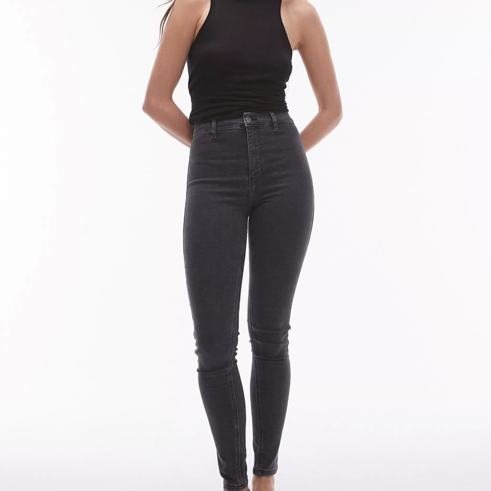 Top Shop Joni High Rise Skinny Ankle Jeans 28W30L Black